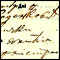 D0165 Zapis iz protokola rođenih 1848 - 1860, crkve u Ribniku.