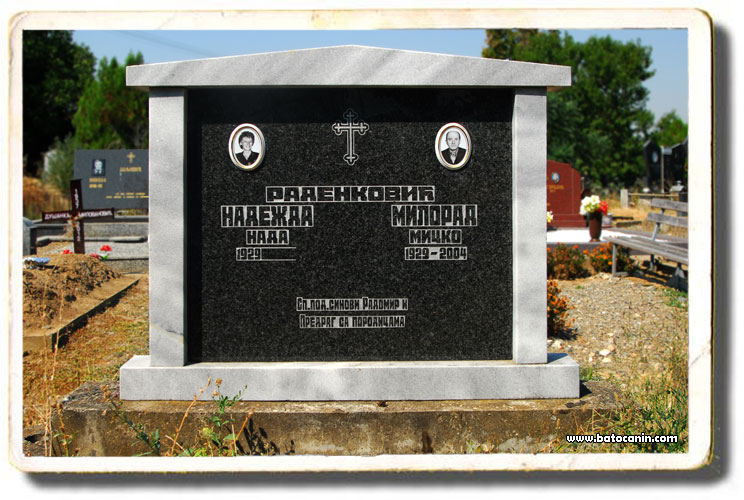 0241 Porodična grobnica Radenković Nadežde i Milorada na seoskom groblju u Gornjem Ribniku