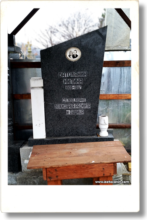 0435 Nadgrobni spomenik Batoćanin Miline na seoskom groblju u Bučju