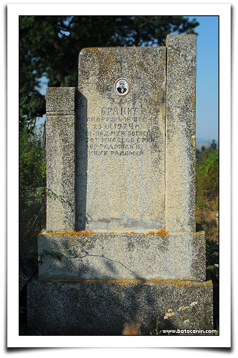 0448 Nadgrobni spomenik Andrejić Branke na seoskom groblju u Donjoj Počekovini