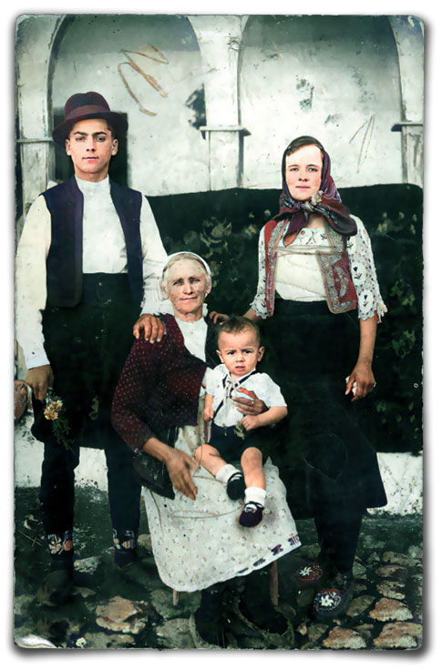 1856 Dimitrijević Dragiša sa babom i roditeljima