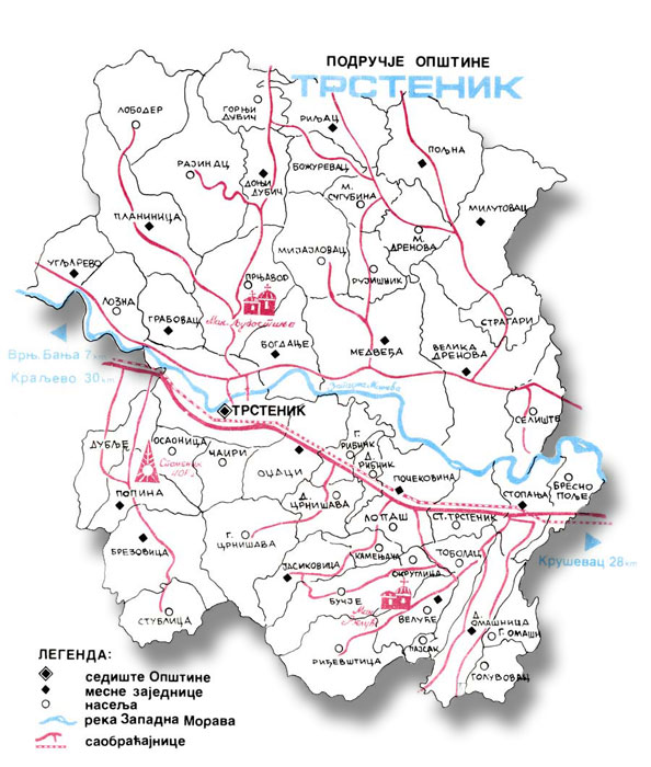 Teritorija opštine Trstenik